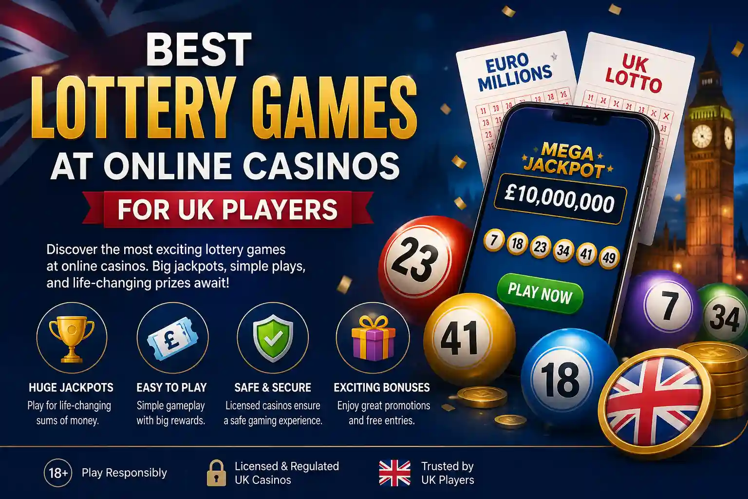 Best Lottery Games at Online Casinos for UK Players